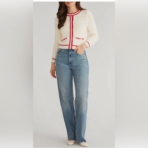 525 America crewneck XS laurel trophy cardigan in seasalt long sleeves